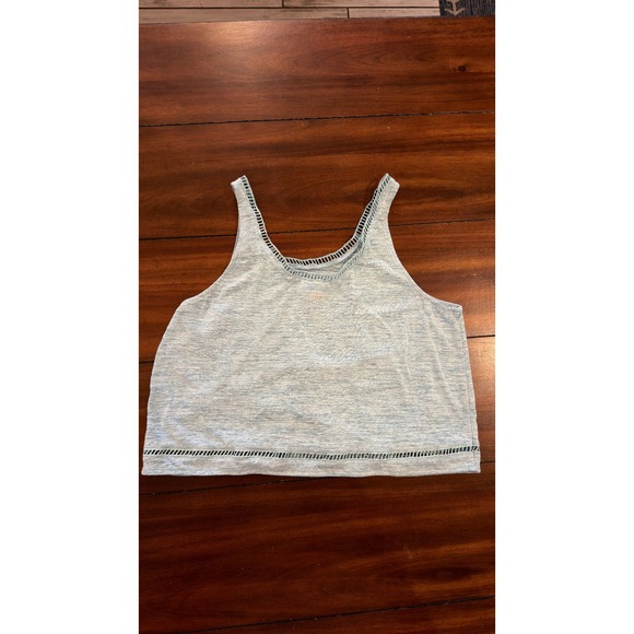 ALO Yoga Tops - Alo Yoga Light Blue Heathered Ladder Stitch Crop Tank Top Small